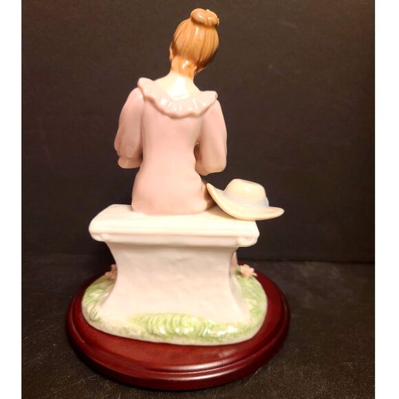 2003 Moments And Memories Mother And Child Garden Figurine Wood Base Avon - Picture 3 of 8